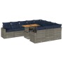 Set de sofás de jardín 11 pzas y cojines ratán sintético gris de , Conjuntos de jardín - Ref: Foro24-3327092, Precio: 896,08 ...