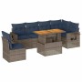 Set de sofás de jardín 7 pzas con cojines ratán sintético gris de , Conjuntos de jardín - Ref: Foro24-3327162, Precio: 560,82...