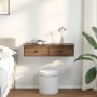 Estante de pared con cajones madera contrachapada roble marrón de , Estantes y estanterías - Ref: Foro24-859956, Precio: 53,5...