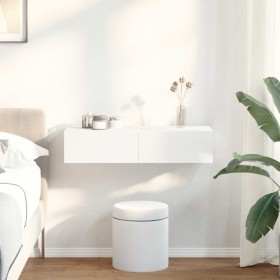 Estante de pared con cajones de madera contrachapada blanco de , Estantes y estanterías - Ref: Foro24-859977, Precio: 70,29 €...