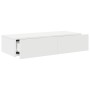 Estante de pared con cajones de madera contrachapada blanco de , Estantes y estanterías - Ref: Foro24-859977, Precio: 70,29 €...