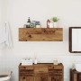 Mueble de pared baño madera ingeniería envejecida 100x25x30 cm | Foro24.es | Tu tienda online para hogar, jardín y más Foro24.es
