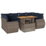 Set de sofás de jardín 7 pzas con cojines ratán sintético gris | Foro24.es | Tu tienda online para hogar, jardín y más Foro24.es