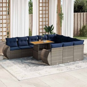 Comprar Set de sofás de jardín 11 pzas y cojines