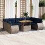 Set de sofás de jardín y cojines 10 pzas ratán sintético gris | Foro24.es | Tu tienda online para hogar, jardín y más Foro24.es
