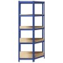 Estantería esquina 5 niveles madera contrachapada y acero azul de , Estanterías industriales - Ref: Foro24-4016964, Precio: 1...
