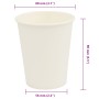 Tazas de café de papel 1000 uds 8oz 200ml blanco de , Vasos desechables - Ref: Foro24-4102791, Precio: 69,25 €, Descuento: -5%%
