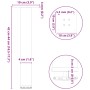 Patas para mesa de centro 4 uds acero blanco 42-44 cm | Foro24.es | Tu tienda online para hogar, jardín y más Foro24.es