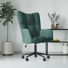 Sillón de relax de terciopelo verde oscuro en Sillones | Comprar online en Foru.es