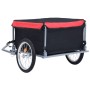 Remolque para bicicletas negro y rojo 65 kg de , Remolques para bicicletas - Ref: Foro24-92588, Precio: 141,76 €, Descuento: %