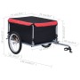 Remolque para bicicletas negro y rojo 65 kg de , Remolques para bicicletas - Ref: Foro24-92588, Precio: 141,76 €, Descuento: %