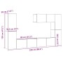 Muebles de TV de pared 7 uds madera ingeniería roble artesanal de , Muebles TV - Ref: Foro24-3328980, Precio: 269,19 €, Descu...
