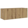Muebles de TV de pared 4 uds madera ingeniería roble artesanal de , Muebles TV - Ref: Foro24-3328982, Precio: 159,99 €, Descu...