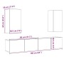 Muebles de TV de pared 4 uds madera ingeniería roble artesanal de , Muebles TV - Ref: Foro24-3328982, Precio: 159,99 €, Descu...