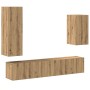 Mueble para TV de pared madera contrachapada artesanal 4 piezas de , Muebles TV - Ref: Foro24-3329152, Precio: 174,58 €, Desc...