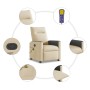 Sillón de masaje reclinable de tela crema | Foro24.es | Tu tienda online para hogar, jardín y más Foro24.es