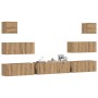 Mueble para TV de pared madera contrachapada artesanal 7 piezas de , Muebles TV - Ref: Foro24-3329020, Precio: 291,76 €, Desc...