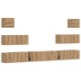 Mueble para TV de pared madera contrachapada artesanal 7 piezas de , Muebles TV - Ref: Foro24-3329020, Precio: 291,76 €, Desc...