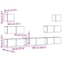 Mueble para TV de pared madera contrachapada artesanal 7 piezas de , Muebles TV - Ref: Foro24-3329020, Precio: 291,76 €, Desc...