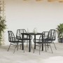 Juego de comedor jardín 5 piezas ratán sintético vidrio negro de , Conjuntos de jardín - Ref: Foro24-3334535, Precio: 309,40 ...