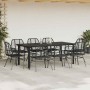 Juego de comedor jardín 9 piezas ratán polivinílico negro de , Conjuntos de jardín - Ref: Foro24-3334540, Precio: 640,88 €, D...