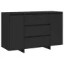 Sideboard with 3 drawers black plywood 120x41x75 cm by vidaXL, Sideboards - Ref: Foro24-809612, Price: 145,67 €, Discount: %