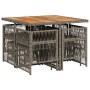 Set comedor jardín 9 pzas y cojines ratán sintético gris | Foro24.es | Tu tienda online para hogar, jardín y más Foro24.es