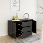 Sideboard with 3 drawers black plywood 120x41x75 cm by vidaXL, Sideboards - Ref: Foro24-809612, Price: 145,67 €, Discount: %