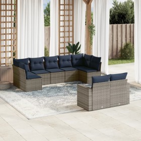 Comprar Set de sofás de jardín 9 pzas con cojines