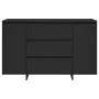 Sideboard with 3 drawers black plywood 120x41x75 cm by vidaXL, Sideboards - Ref: Foro24-809612, Price: 145,67 €, Discount: %