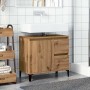 Armario lavabo baño madera ingeniería roble artisan 65x33x60 cm de , Tocadores de baño - Ref: Foro24-857124, Precio: 86,76 €,...