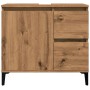 Armario lavabo baño madera ingeniería roble artisan 65x33x60 cm de , Tocadores de baño - Ref: Foro24-857124, Precio: 86,76 €,...