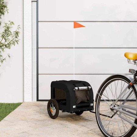 Remolque de bicicleta mascotas hierro tela Oxford negro de , Cochecitos para mascotas - Ref: Foro24-93828, Precio: 94,16 €, D...