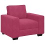 Juego de sofás con cojines 3 piezas terciopelo rojo tinto de , Sofás - Ref: Foro24-3324671, Precio: 644,23 €, Descuento: -5%%
