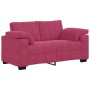 Juego de sofás con cojines 3 piezas terciopelo rojo tinto de , Sofás - Ref: Foro24-3324671, Precio: 644,23 €, Descuento: -5%%