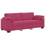 Juego de sofás con cojines 3 piezas terciopelo rojo tinto de , Sofás - Ref: Foro24-3324671, Precio: 644,23 €, Descuento: -5%%