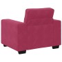 Juego de sofás con cojines 3 piezas terciopelo rojo tinto de , Sofás - Ref: Foro24-3324671, Precio: 644,23 €, Descuento: -5%%