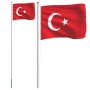 Mástil y bandera de Turquía aluminio 6,23 m de , Banderas y mangas de viento - Ref: Foro24-3147115, Precio: 73,39 €, Descuent...