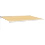 Toldo retráctil aluminio y tela amarillo y blanco 5x3 m de , Toldos - Ref: Foro24-3154535, Precio: 632,02 €, Descuento: %