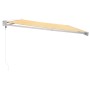 Toldo retráctil aluminio y tela amarillo y blanco 5x3 m de , Toldos - Ref: Foro24-3154535, Precio: 632,02 €, Descuento: %