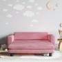 Sofá para niños con reposapiés terciopelo rosa 100x50x30 cm de , Mobiliario para bebés y niños pequeños - Ref: Foro24-3196410...