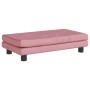 Sofá para niños con reposapiés terciopelo rosa 100x50x30 cm de , Mobiliario para bebés y niños pequeños - Ref: Foro24-3196410...