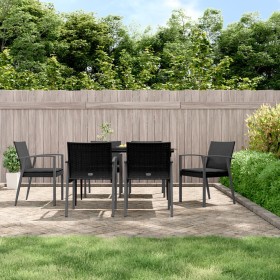 Sillas jardín cojines 6 uds ratán sintético negro 56,5x57x83 cm de , Sillas de jardín - Ref: Foro24-3187080, Precio: 443,01 €...