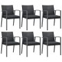 Sillas jardín cojines 6 uds ratán sintético negro 56,5x57x83 cm de , Sillas de jardín - Ref: Foro24-3187080, Precio: 443,01 €...
