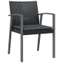 Sillas jardín cojines 6 uds ratán sintético negro 56,5x57x83 cm de , Sillas de jardín - Ref: Foro24-3187080, Precio: 443,01 €...