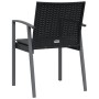 Sillas jardín cojines 6 uds ratán sintético negro 56,5x57x83 cm de , Sillas de jardín - Ref: Foro24-3187080, Precio: 443,01 €...