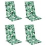 Cojines silla respaldo alto 4 uds tela Oxford estampado hojas de , Cojines para sillas y sofás - Ref: Foro24-361911, Precio: ...