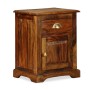 Mesita de noche de madera maciza de acacia 40x30x50 cm | Foro24.es | Tu tienda online para hogar, jardín y más Foro24.es