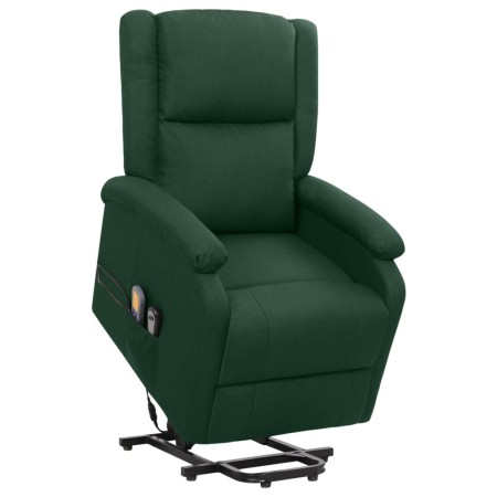 Sillón de masaje elevable tela verde oscuro de , Sillones de masaje eléctricos - Ref: Foro24-329715, Precio: 387,54 €, Descue...