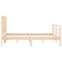 Estructura de cama con cabecero madera maciza 120x200 cm de vidaXL, Camas y somieres - Ref: Foro24-3194306, Precio: 119,33 €,...